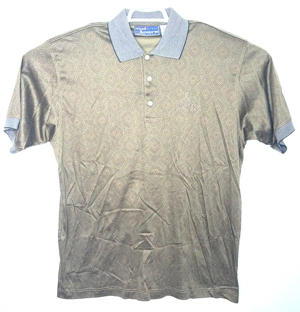 COBRA COMO SPORT Mens Large Polo Shirt Brown Short Sleeve Grayhawk