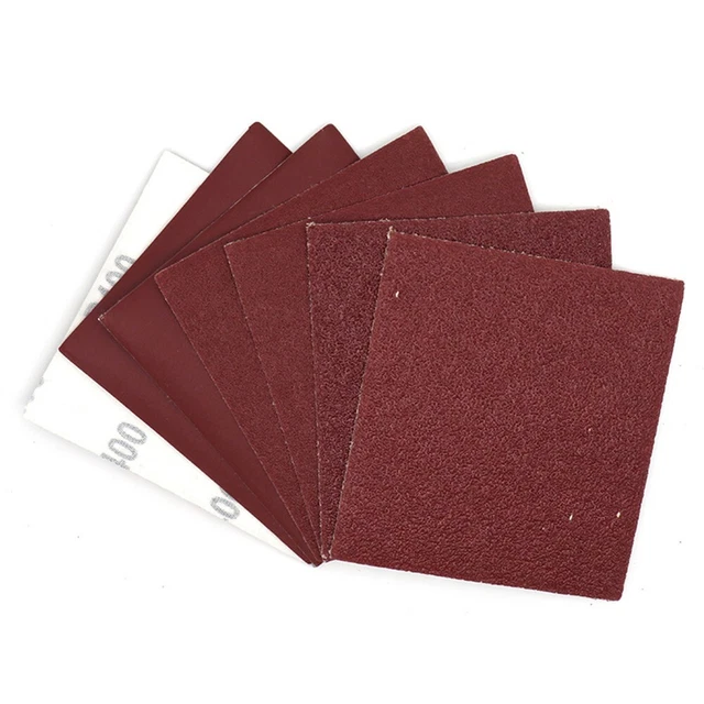 110*100mm Papel de lija 60-1000Grit Alúmina Rojo Herramientas Accesorios 10 piezas