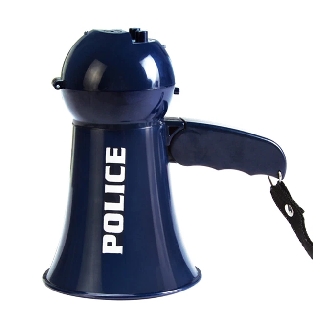 Jouet Mégaphone Bullhorn Contrôle Du Volume Bleu Profond Réaliste Portable