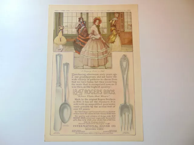 1913 International Silver Co. 1847 ROGERS BROS CROMWELL PATTERN art print ad