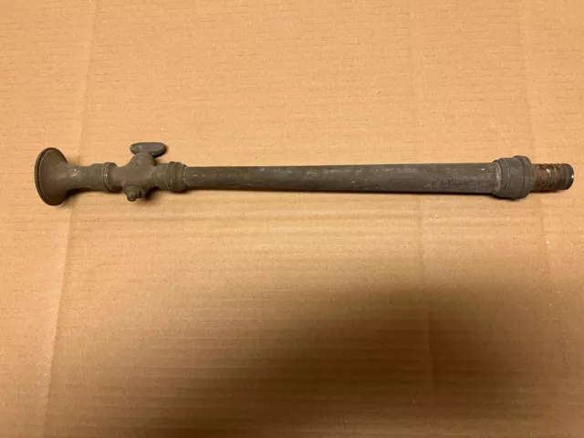 Ein alter Spritzkopf für Schlauch mit Anschluss L 43 cm Messing Bronze
