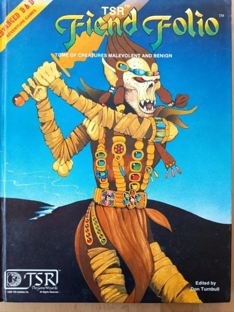 TSR Advanced Dungeons & Dragons AD&D Fiend Folio 1981 edition