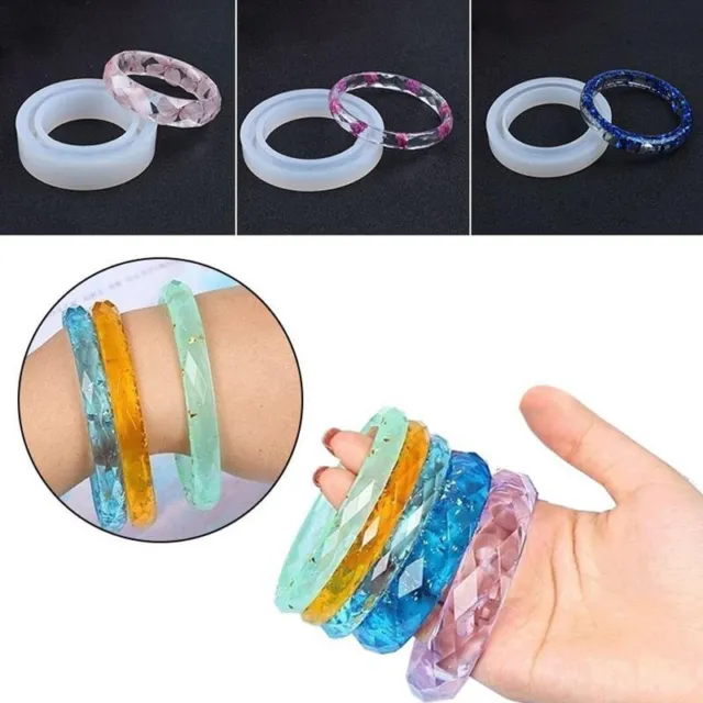 Silicone Resin Bracelet Molds - Epoxy Casting Mold Jewelry Making Findings 1pc S