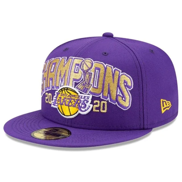 New Era LA Lakers 59FIFTY Fitted Hat Size 7 1/2 Purple & Gold