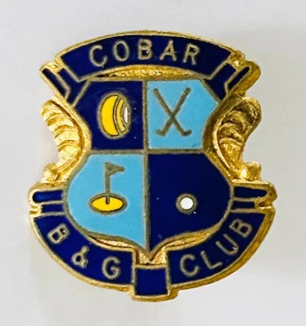 Cobar Bowling & Golf Club Badge Pin Rare Vintage (L2)