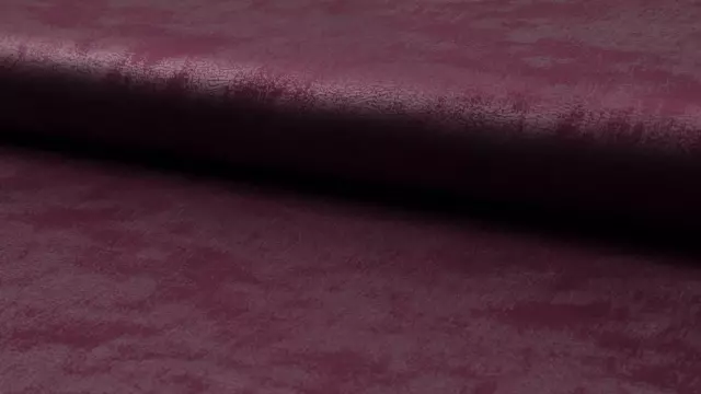 STRETCHY Faux Suede With Foil Fabric Material - AUBERGINE