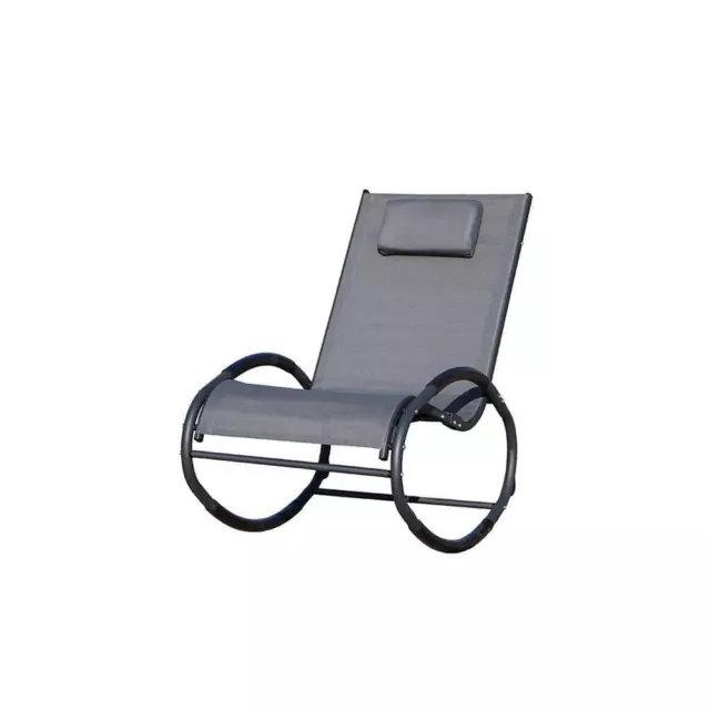 moda furnishings Rocking Chair 24" x 38.2" Durable Armchair Textilene in Black