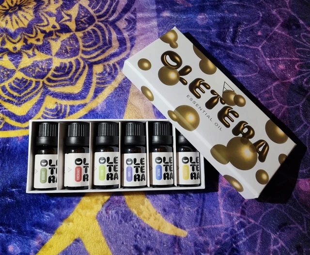 Essential Oil 6 Piece Set for Aromatherapy & Diffuser