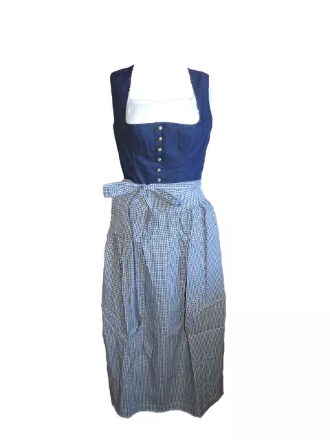 Dirndl Lorena Midi Dunkelblau Gr. 36 38 40 42 44 46 48 52