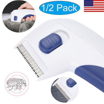 2 in 1 Pet Comb Grooming Anti Fleas Electric Remover for Dogs & Cats Kill Fleas