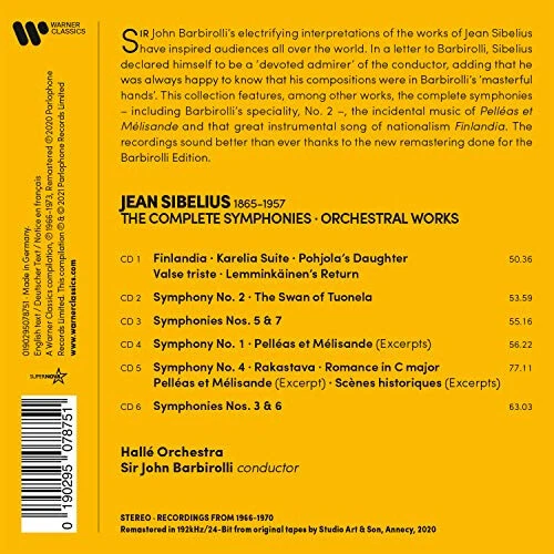 Symphonies Writing SIBELIUS: COMPLETE SYMPHONIES - Symphonic Poems by Sir John Barbirolli ...