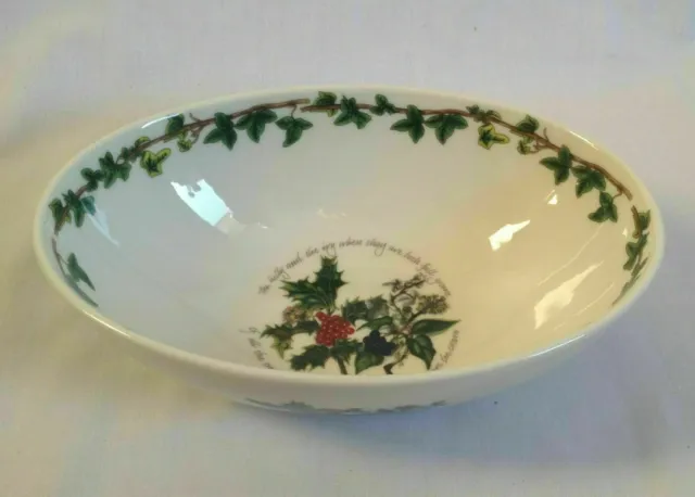 Portmeirion Holly and Ivy Bowl / Dish - 9 Inch - NEW Boxed