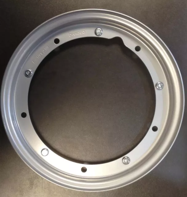 Wheel rim 10" split painted grey for Vespa by F.A. Italia