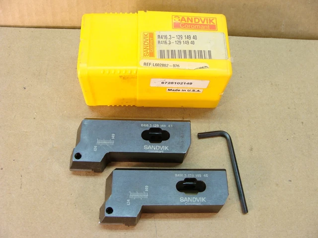 NEW Sandvik Coromant R416.3-129 149 40 DuoBore boring head slide QTY 2