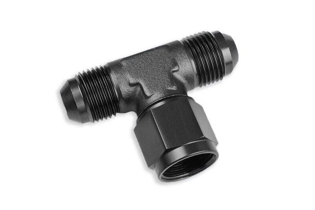 Raccord Aluminium AN6 Noir 180° - Pour Conduites Huile, Essence, Eau - 3