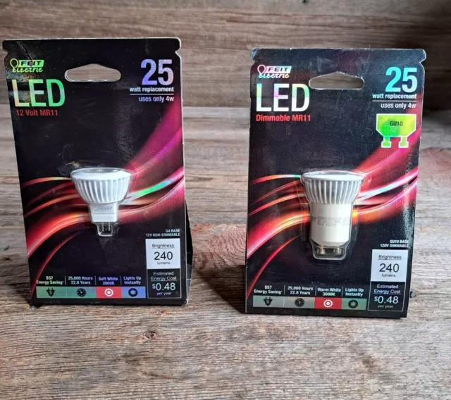 FEIT ELECTRIC  25 WATT REPLACEMENT LED G4 MR11 BI-PIN LOOP BASE BULB Bundle