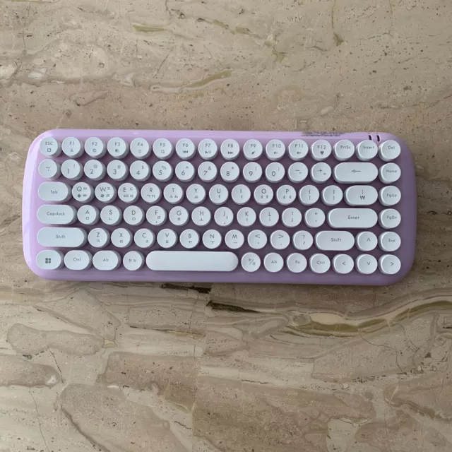 Actto Retro Pop Mini Bluetooth Keyboard BTK-03 Korean/English Layout (Purple)