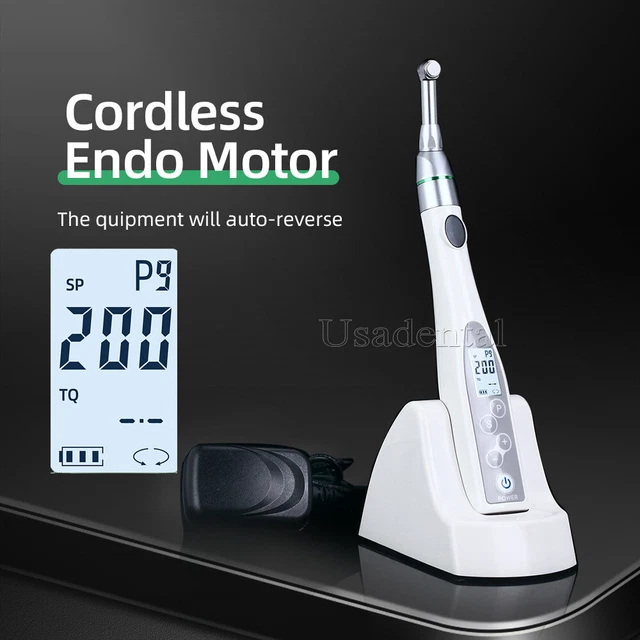 Dental Endodontic Endo Motor Cordless 16:1 LED Electric Contra Angle Handpiece