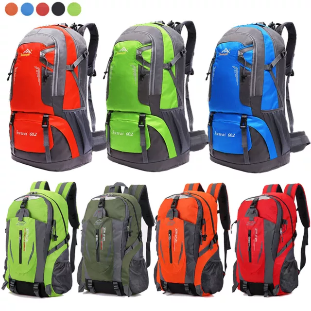 40 60 70Litre Backpack Large Waterproof Hiking Travel Rucksack Luggage Sport Bag