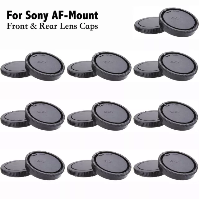 10PCS Front Body + Rear Lens Cap Cover for Sony Alpha A Mount AF DSLR Camera Lot