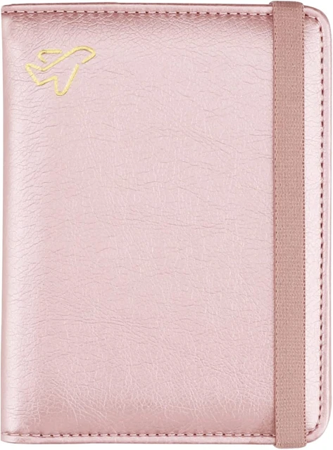 WALNEW Passport Holder Cover Wallet, RFID Blocking Leather Travel Document Organ