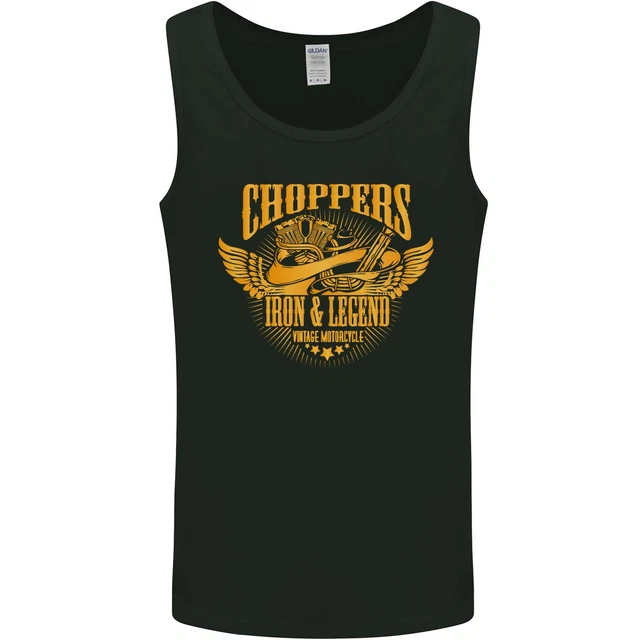 Choppers Legend Motorcycle Motorbike Biker Mens Vest Tank Top