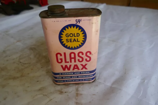 Vintage Gold Seal Glass Wax 1 pint can (empty)