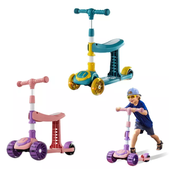 Kick Scooter For Kids Toddler Scooter Push Kick 3 Wheels Balance Ride On Toys