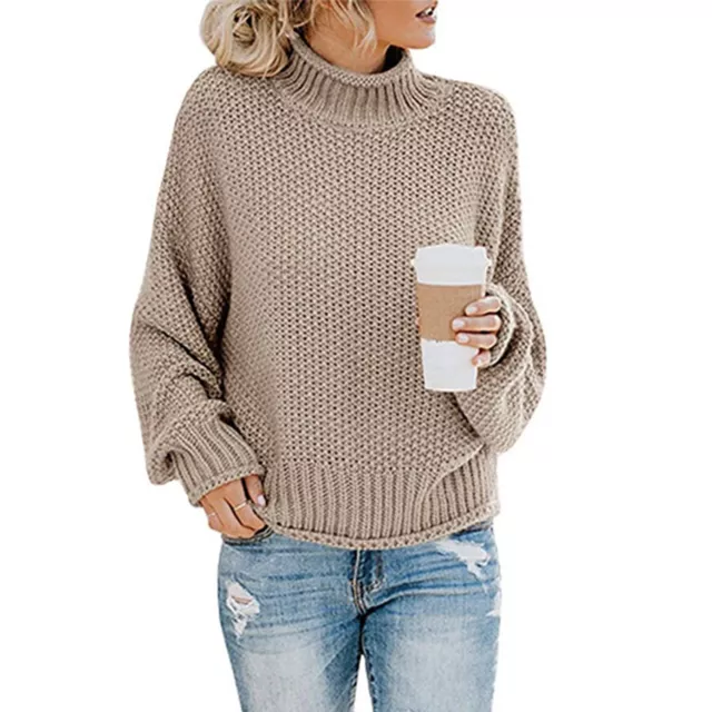 Pullover Knitting Tops Women Turtleneck Knitwear Stylish Women's Sweater