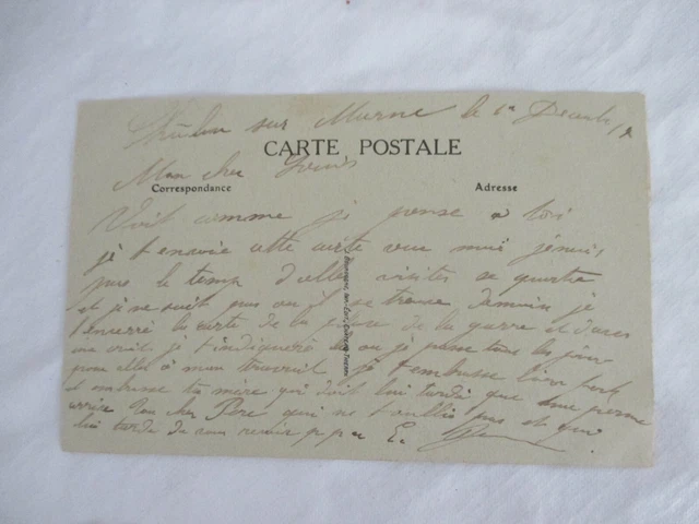 Cpa 51 Chalons On Marl Antique Written Postcard Back Green Barracks 2