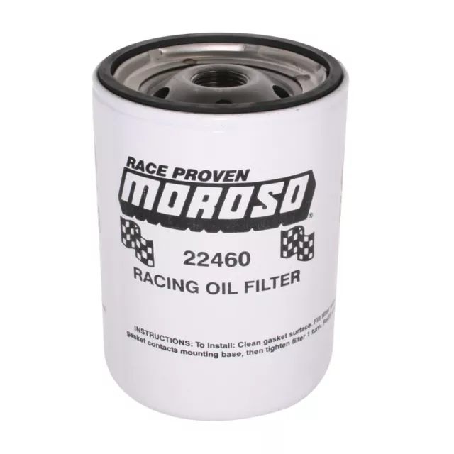 Moroso Engine Oil Filter 22460; Race Series 13/16"-16, 5.250" for Chevy