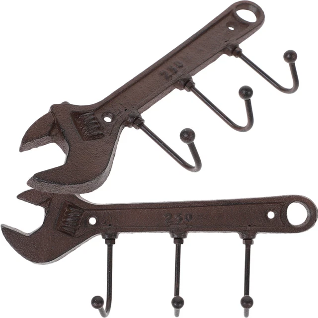 2 Pcs Hook Clothes Cast Iron Coat Hook Metal Coat Rack Hat Hangers Wall Hanging