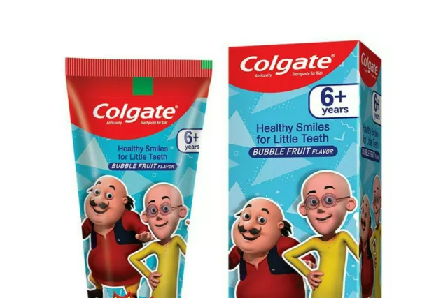 Pasta de dientes de burbujas Colgate Motu Patlu anticavidad dientes sanos para niños 80 g