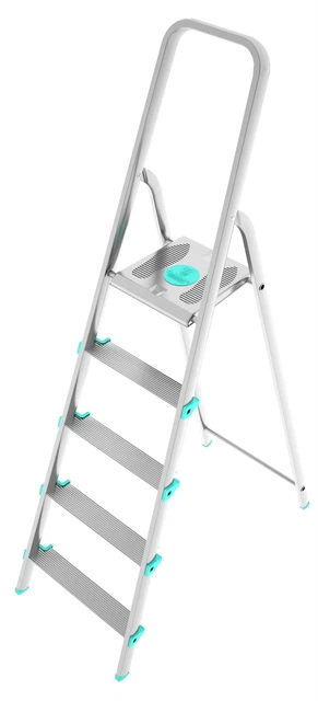 Scala STARK 5 Gradini In Acciao Alluminio Antiscivolo EN131 MADE IN ITALY