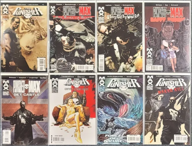 Punisher Max Lot Set of 8 One-Shots! Marvel Comics VF-NM 8.0-9.0 or Better!