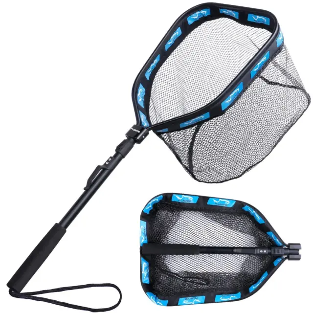 PLUSINNO FLOATING FISHING Net Rubber Coated Fish net for Easy Catch and  Relea $36.00 - PicClick