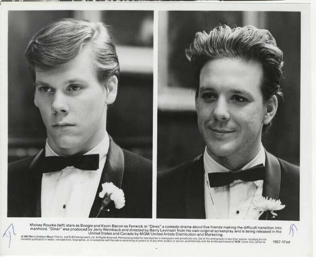 DINER MICKEY ROURKE Kevin Bacon Tuxedo Montage Portrait Original 8x10