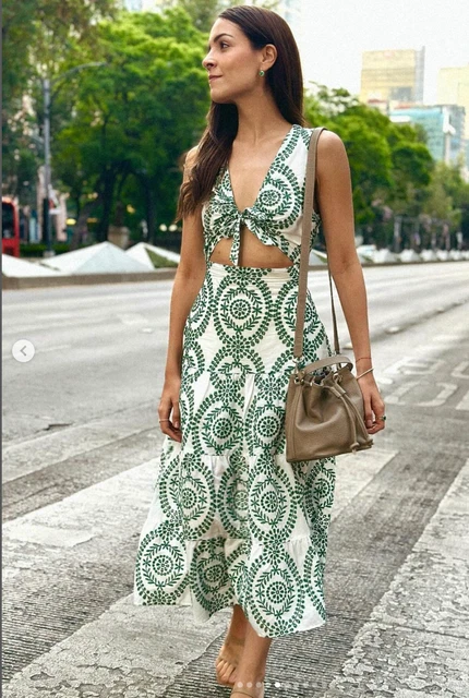 slim fit dress slacks ZARA. Green knotted midi dress Tl – Hibuy market