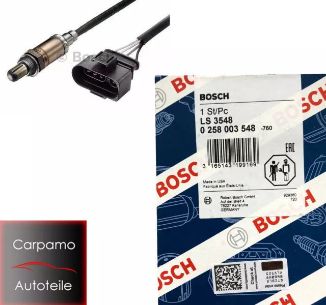 Bosch Lambdasonde VW GOLF 3 1H 1.6-2.8 VR6 4 1E 2.0 0258003548 Regelsonde