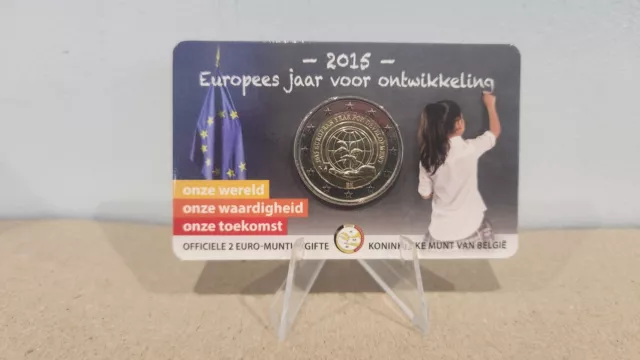 2 Euros Commémorative Belgique 2015 Developpement BU Version NL