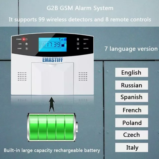 Wifi GSM Pstn Alarma Sistema Inalámbrico Y con Cable Detectores Casa Inteligente 2