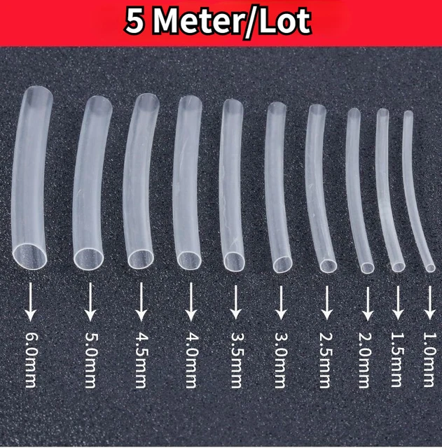 5M / Lotto Trasparente Termoretraibile Tubo Restringente Manicotto Wrap Filo Kit