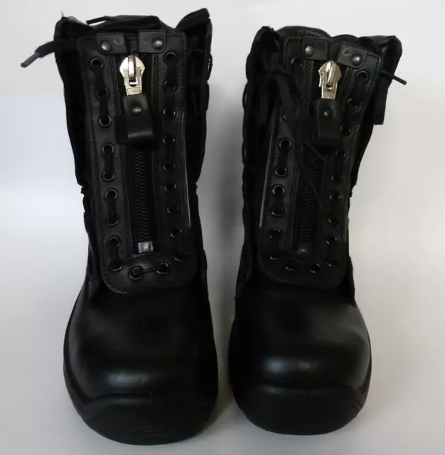 Boots Womens HAIX Airpower R2 US 5.5 W BLACK Leather Steel Toe EMS & Station NEW