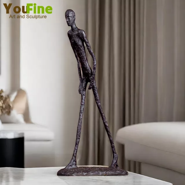 Giacometti Walking Man Bronze Statue Abstract Skeleton Sculpture For Home Decor 3