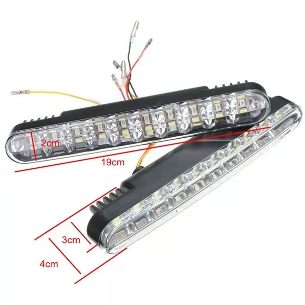 Clignotant 2x 12W 30 LED Lampe pour Voiture Lumière Blanc Jaune 2