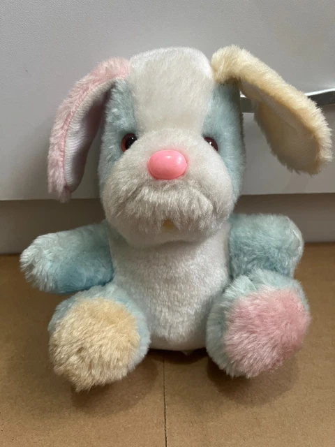 PMS MULTICOLOURED BLUE Bunny Rabbit Puppy Dog Soft Toy Plush 7