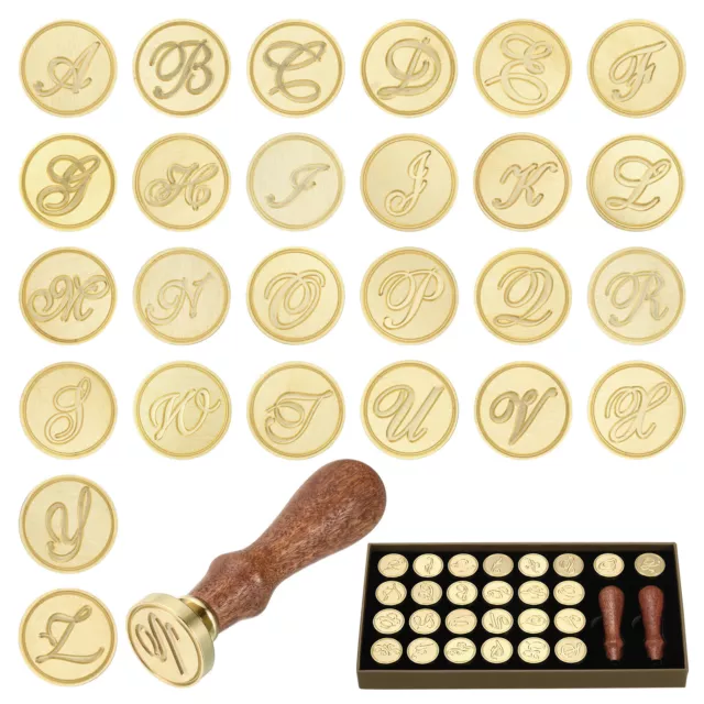 Alphabet Wax Seal Stamp Kit, 26 Letters A-Z Sealing Wax Stamp, Style 3