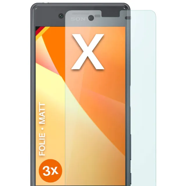 3x Film de Protection Mat pour Sony Xperia X D'Écran Feuille à Portée Main Fin