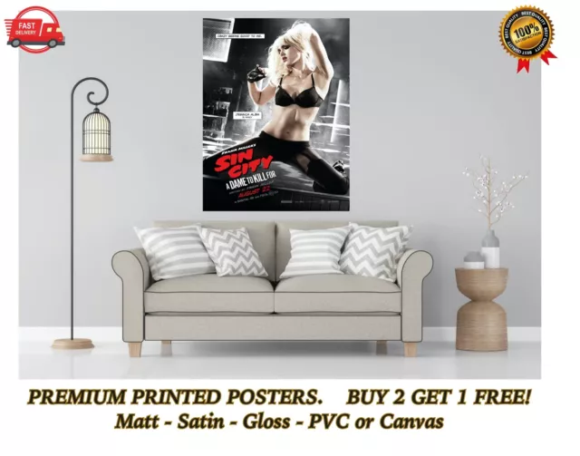 Sin City Jessica Alba Classic Movie Poster Art Print Gift A0 A1 A2 A3 A4 Maxi