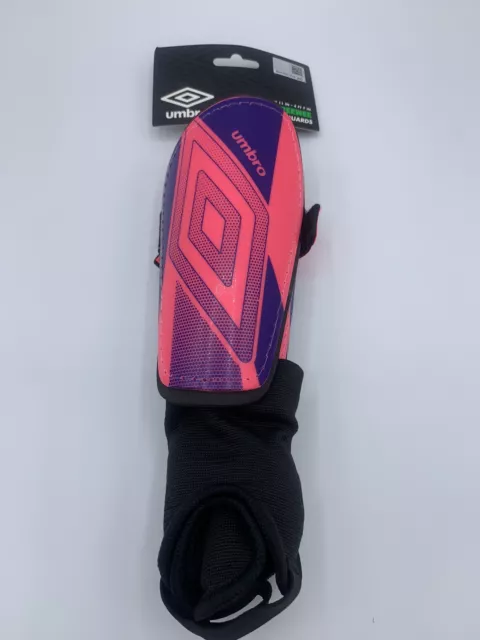 Umbro  Soccer Shin Guards with Stirrup Ankle Guard | Peewee Size Pink New